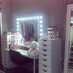 Glam Desk With LED lights