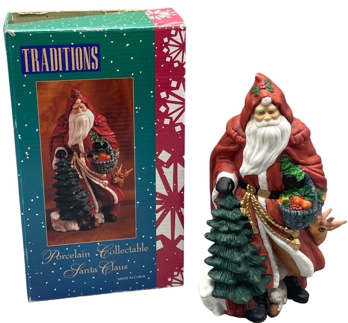 Traditions Vintage Porcelain Santa Collector