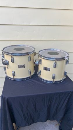 Vintage Pearl World Series Rack Toms – 12” & 13” – Matching Pair