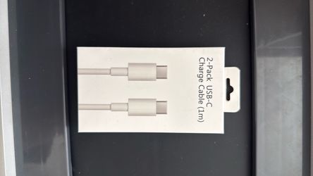 2-Pack USB-C Charge Cable 1m