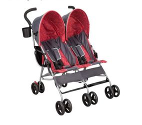 New in Box Delta Children LX Side by Side Stroller - with Recline, Storage & Compact Fold