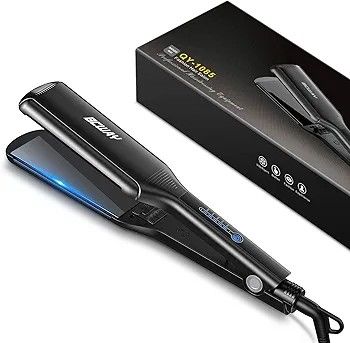 Like new Hair Straightener, 2.16'' Extra-Large Floating Titanium Flat Iron, Anti-Static Instant heat