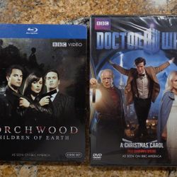 Torchwood Children Of Earth/Doctor Who A Christmas Carol DVDs (New)