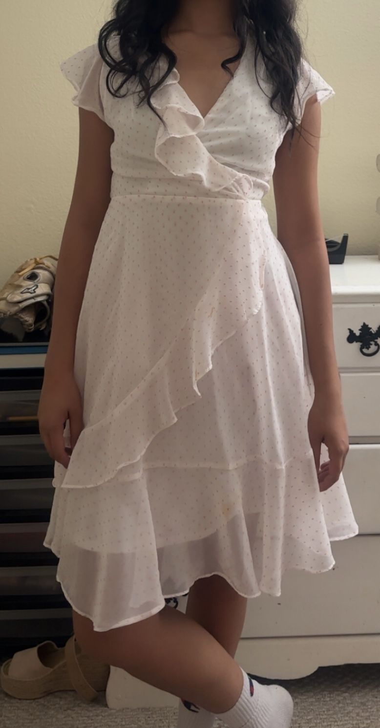 White Polka Dot Dress