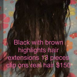 Hair extensions real hair set of 13 clip ins