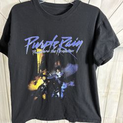 Prince And The Revolution Purple Rain Graphic Band Tee Shirt Size XL