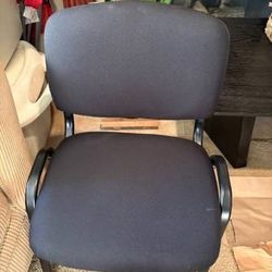 Guest Arm Chair Black Steel Frame