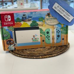 Nintendo Switch V2 Gaming Console Animal Crossing New - Pay $1 DOWN AVAILABLE - NO CREDIT NEEDED