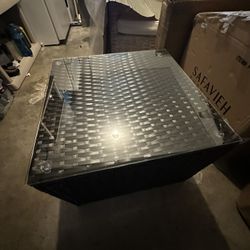 Bouscat Wicker Glass Top Coffee Table