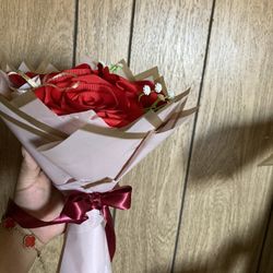 Roses bouquet Eternal rouses Ribbon rouses 