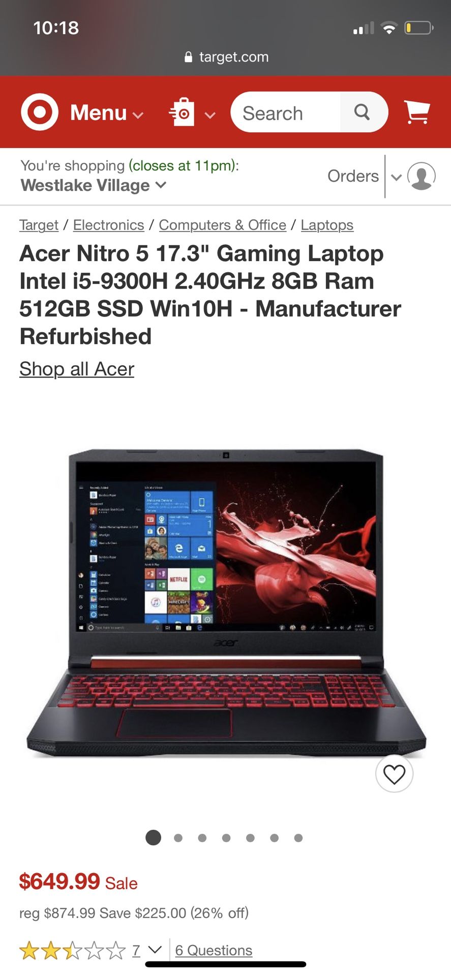 Acer Nitro Laptop