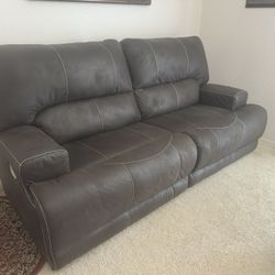 Dark Brown Couch And Sofa - Reclining 