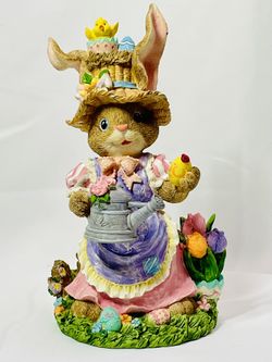 Gorgeous Easter Bunny Figurine -Estate Treasure