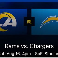 Rams Vs Chargers  4 Tixs