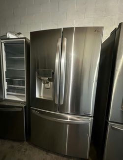 Spacious LG 3-Door Fridge with Water Dispenser
