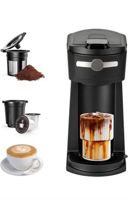 Single Serve K Cup Coffee Maker 2 in 1Machine,6 to 14 0z(new)