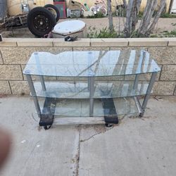 Used Glass TV Stand Table