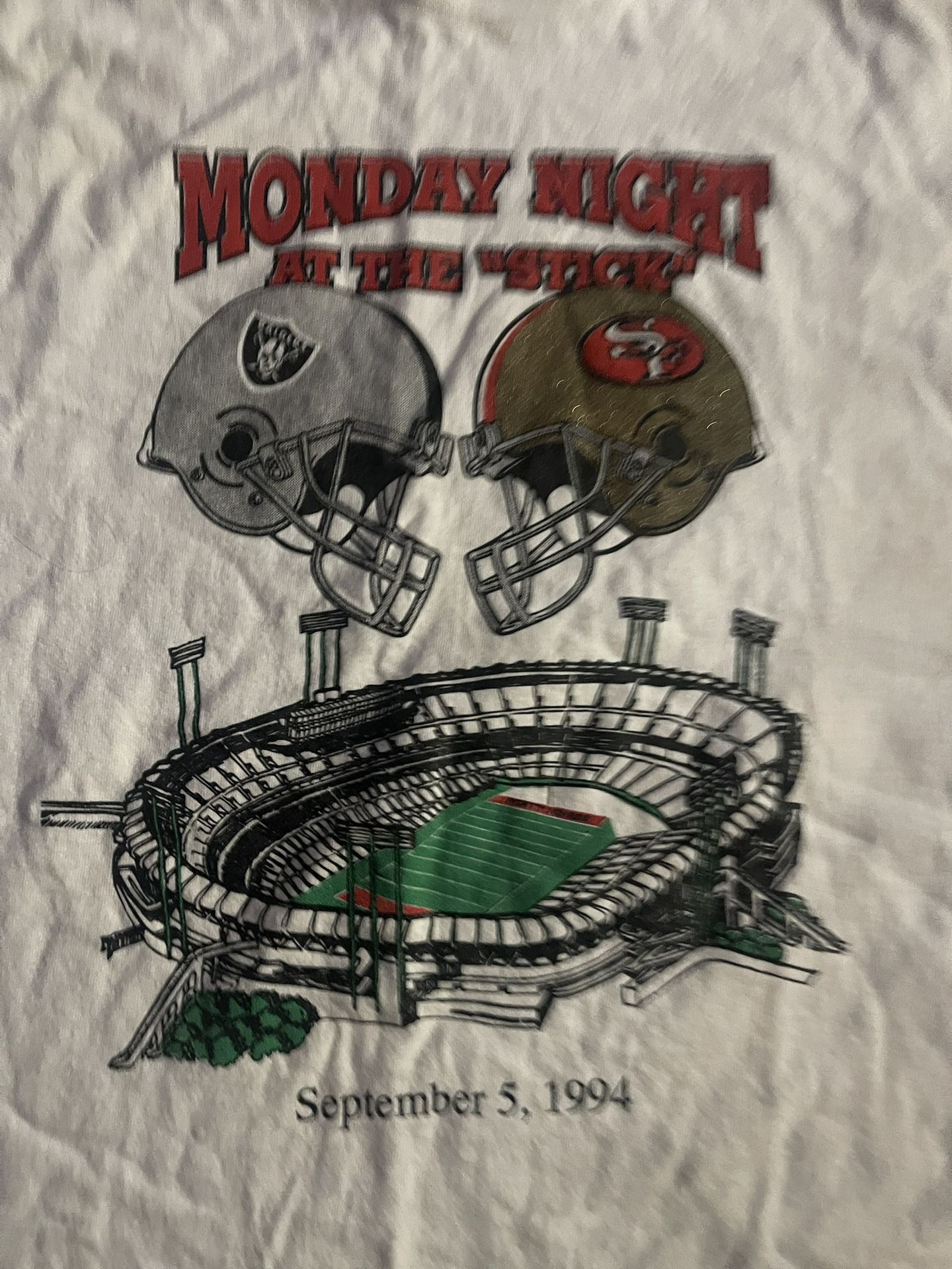 Vintage 49ers Vs Raiders 1994 T Shirt