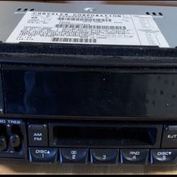 Dodge Chrysler Jeep Radio Stereo Dash Head Unit AM FM CASETTE P0(contact info removed)AH.  