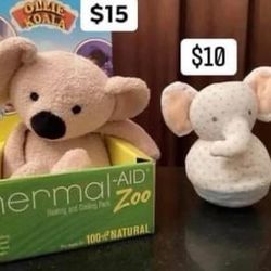 ZOO ANIMAL THERMAL AID & ROLY BOP ELEPHANT TOY