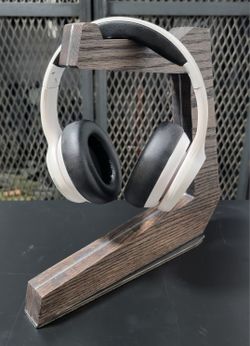 Handmade Metal & Oak Headphone Stand – Holds 2