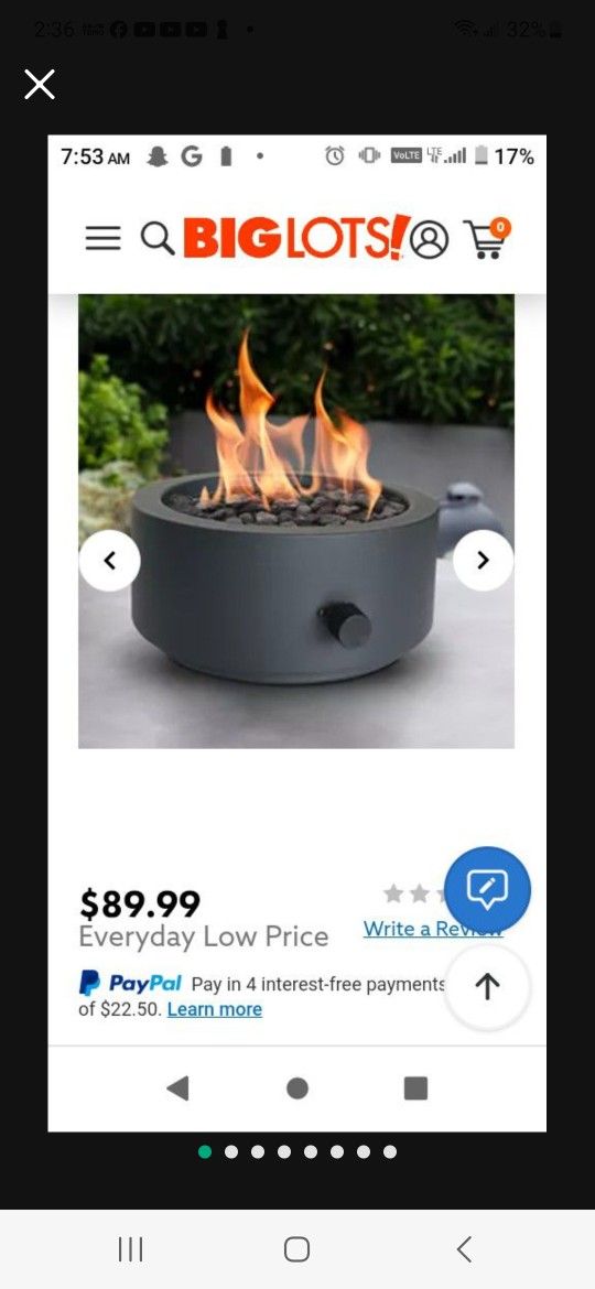 10" Black Gas Steel Tabletop Fire Bowl
By Broyhill