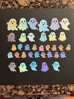 Holographic Halloween Ghost Die Cuts  - Set of 35