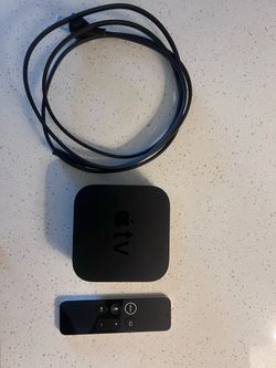 Apple TV remote & box