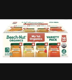 4 boxes of organic baby food beech nut