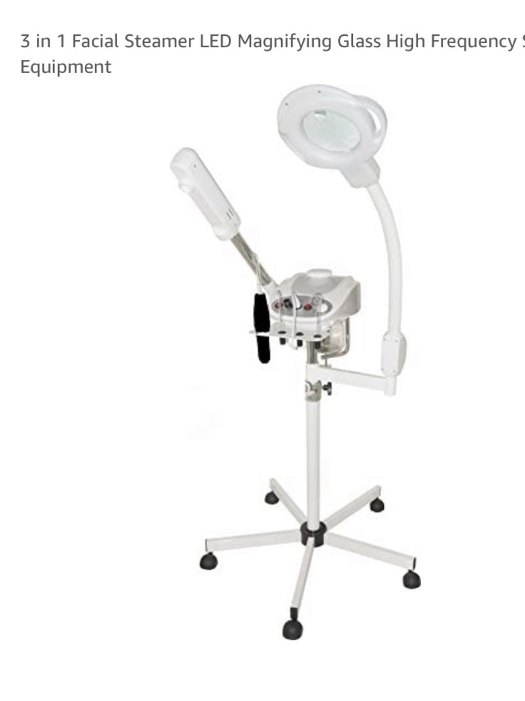Facial steamer, mag lamp, high frequency