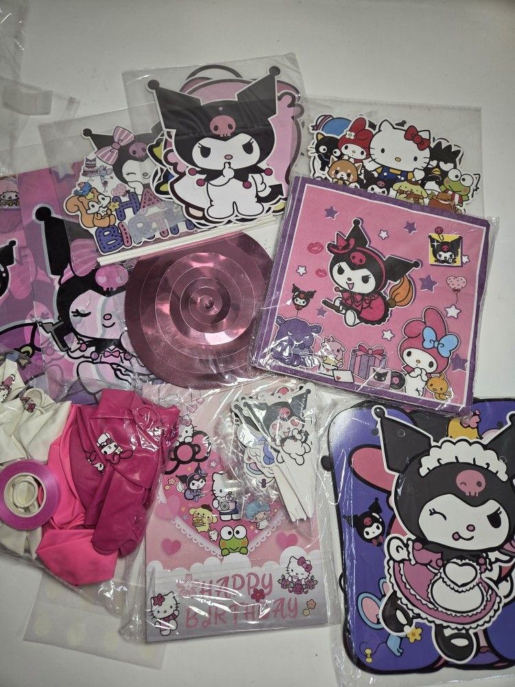 Kuromi Birthday Party Supplies 96 Pcs
