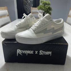 White Revenge X Storm Vans With Reflective Bolt
