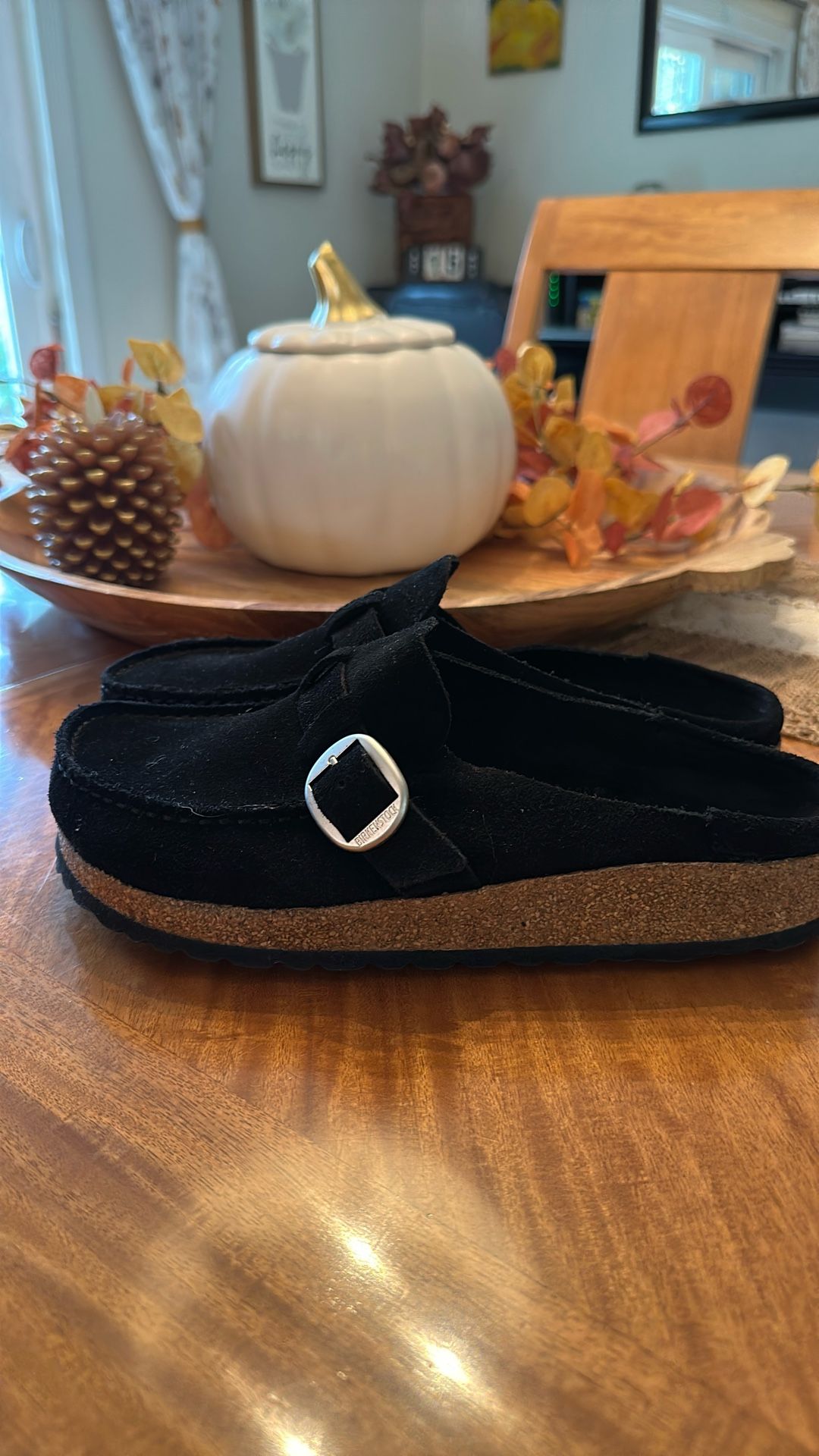 Black Suede Birkenstock Size 38