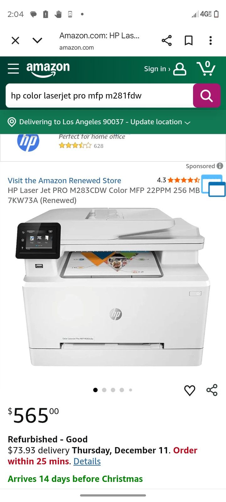 HP Laser Jet Pro MFP M281CDW