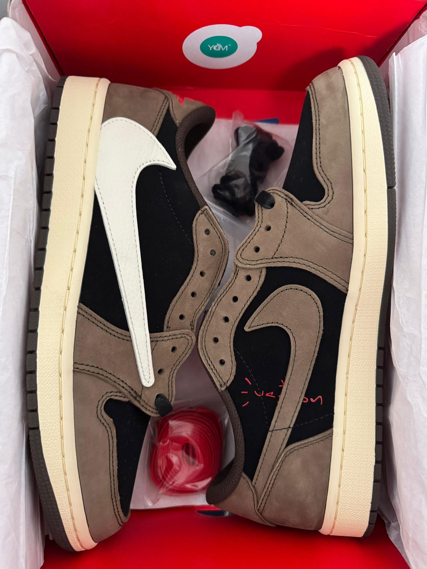 Size 10- Jordan 1 Retro Low OG SP x Travis Scott Mocha 
