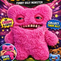 Mr. Buttons FUGGLER BIGG FUGG Plush XL 18” Pink Monster Teeth Jumbo Limited Ed.
