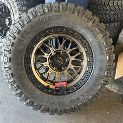 LOCK OFF ROAD RIMS 17” 6X139/7 TOYOTA TACOMA 4RUNNER CHEVY GMC SIERRA 285/70/17 MUD TERRAIN