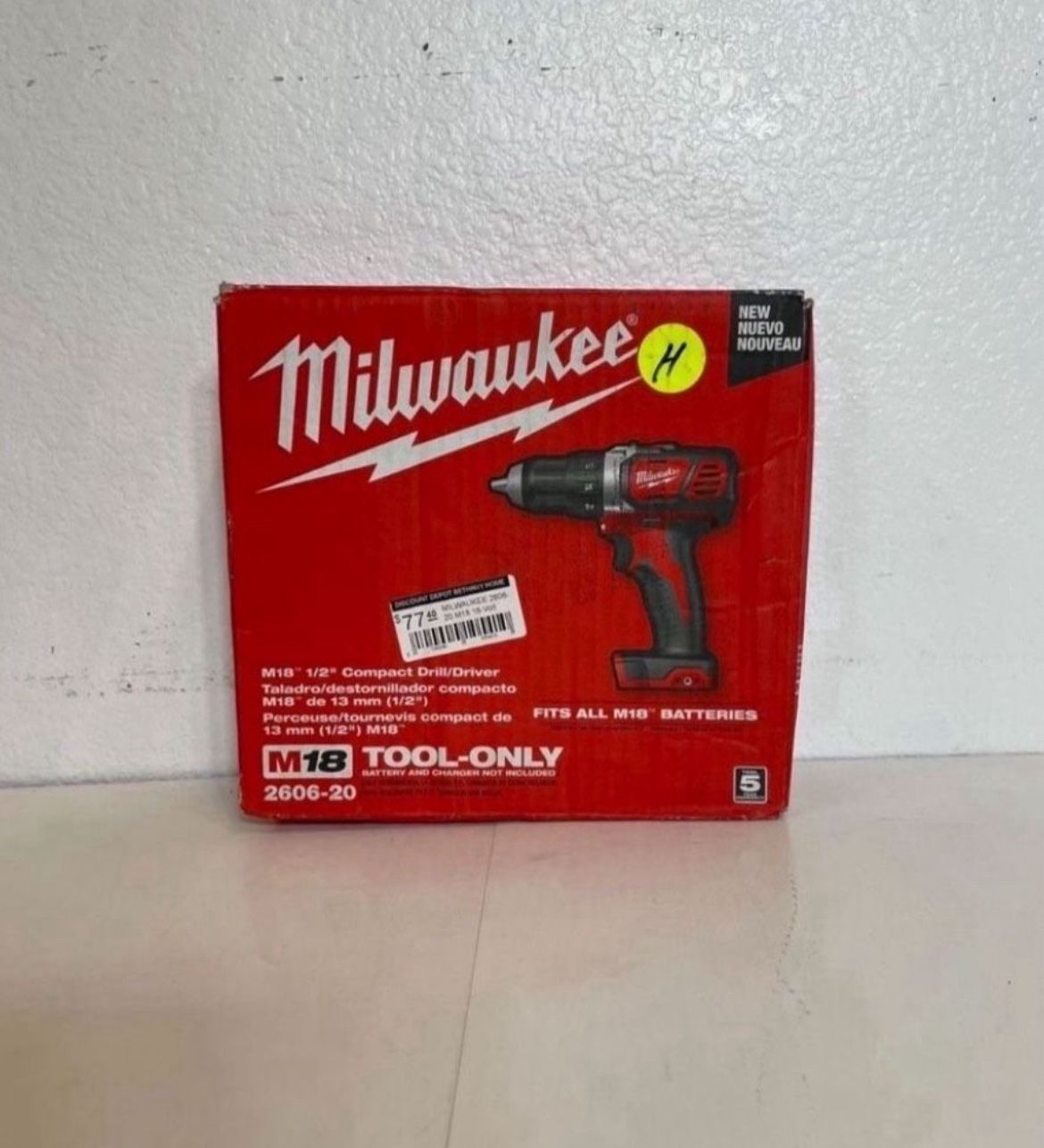 M18 18V Lithium-Ion Cordless 1/2 in. Drill Driver (Tool-Only)….2606-20