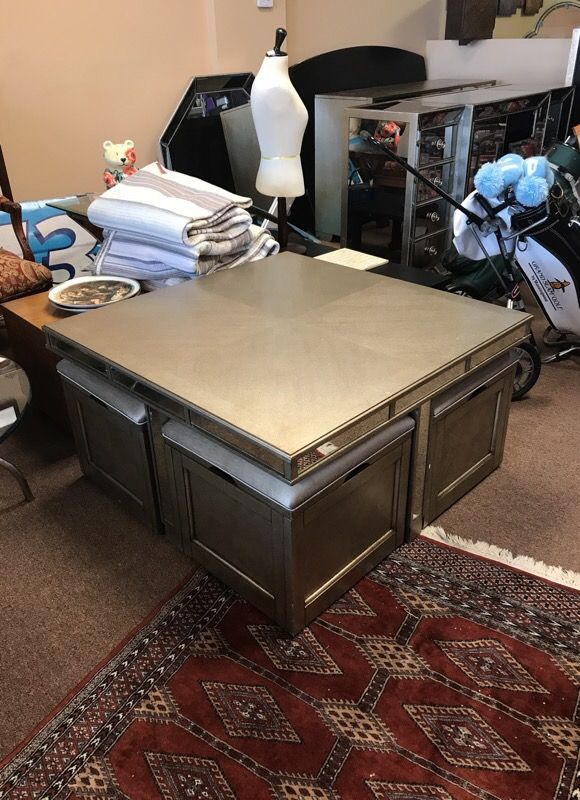 New Macy S Ailey Cube Coffee Table With 4 Storage Ottomans For Macy S Ailey Cube Coffee Table With 4 Storage Ottomans For In Orlando Fl Offerup