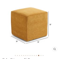 25Home Cube Ottoman -Yellow