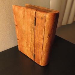 Wooden Book Lock Box