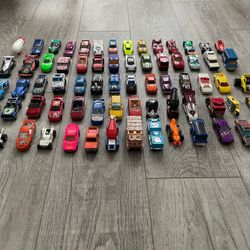 70 Assorted Hot wheels/ Matchbox Cars 