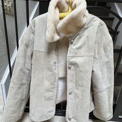 Reversible leather jacket med/large 