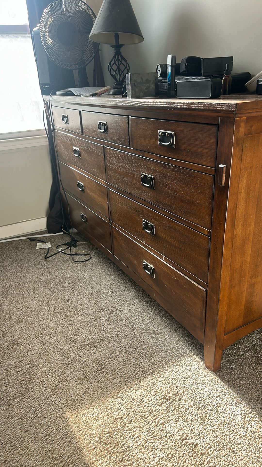 Solid Wood 9-drawer Dresser