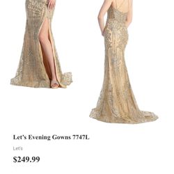 Champagne Gold Prom Dress ✨