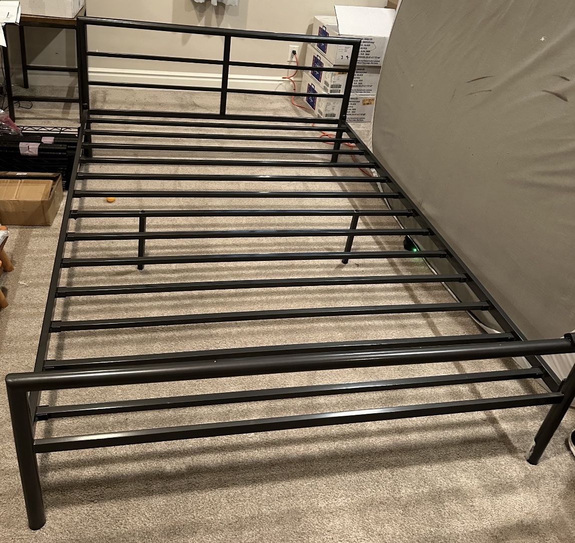 2 Full Size Bed Frames - 1 Full Size Mattress