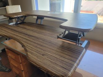 VARIDESK Pro Plus 36" Adjustable Standing Desk Walnut finish