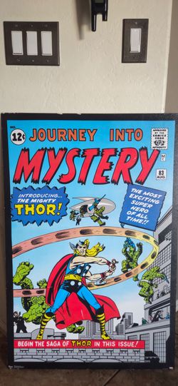 Marvel Thor Journey Into Mystery #83 Wood Wall Art / Comic Cover Decor