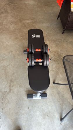 Adjustable Weight Bench with Dumbbells