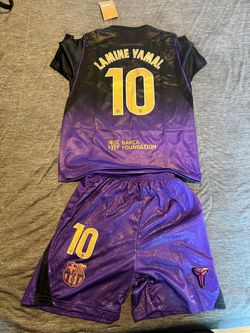 FC Barcelona Lamine Yamal #10 Jersey and Shorts Set kids 28-26-24